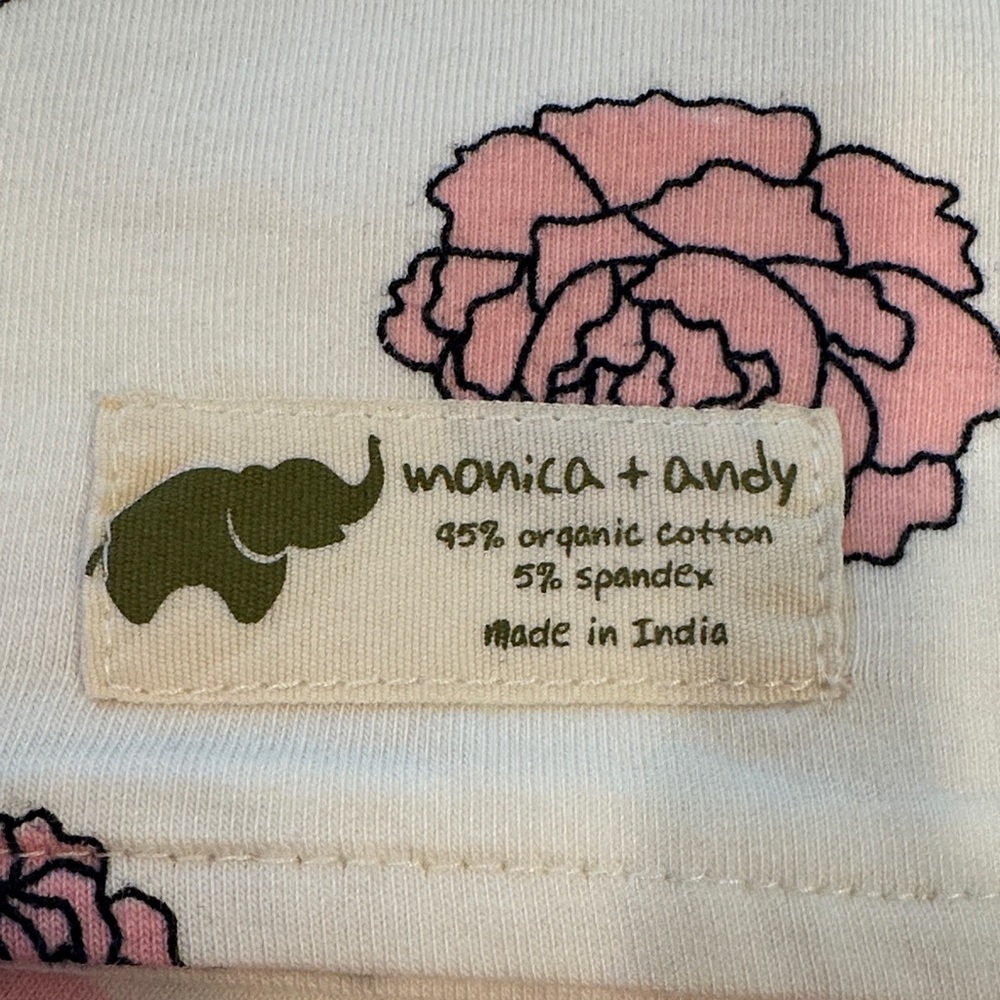 2-Pack‎ Monica + Andy Pink Flower Power Baby Burp Cloths - Picture 3 of 3